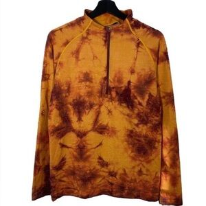 Lululemon Men's Metal-vent Long Sleeve Shirt Large Marble Dye Soleil/Mulled Wine